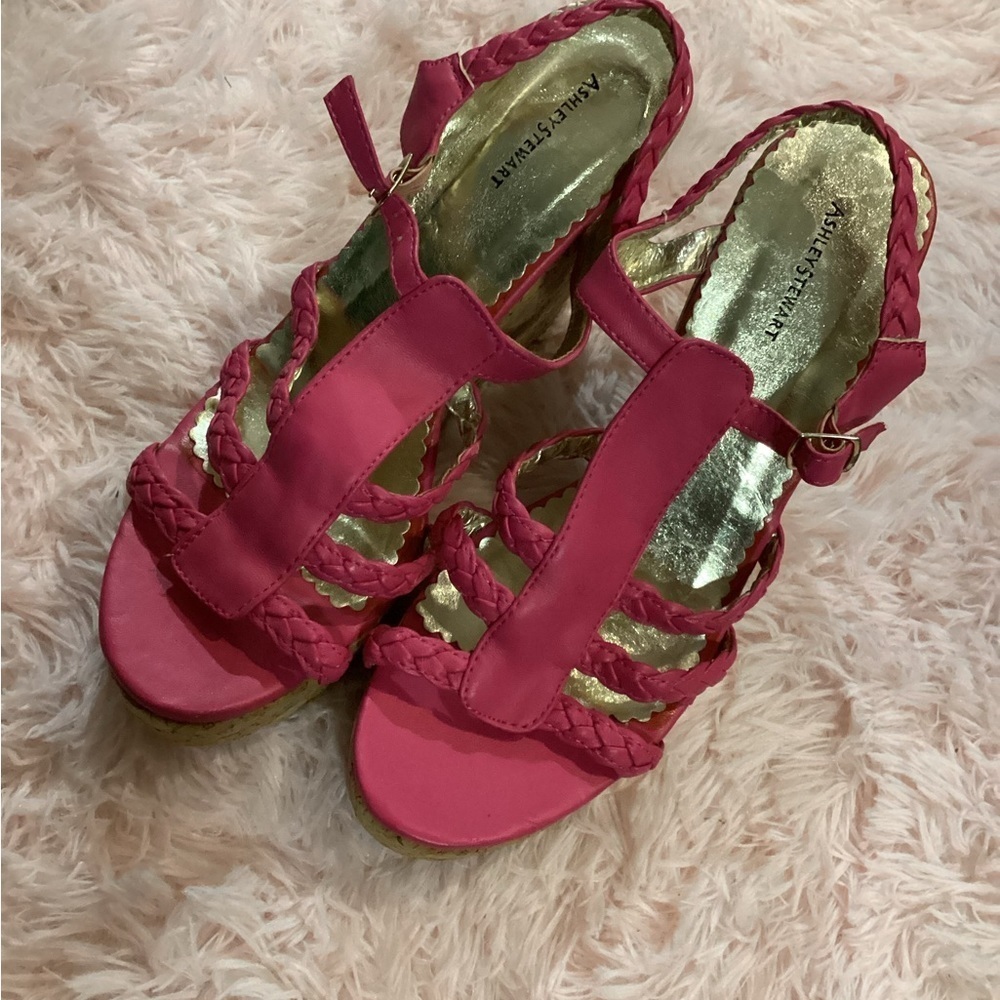 Torrid Hot pink wedges